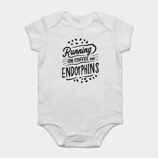 Running on Coffee and Endorphins Baby Bodysuit